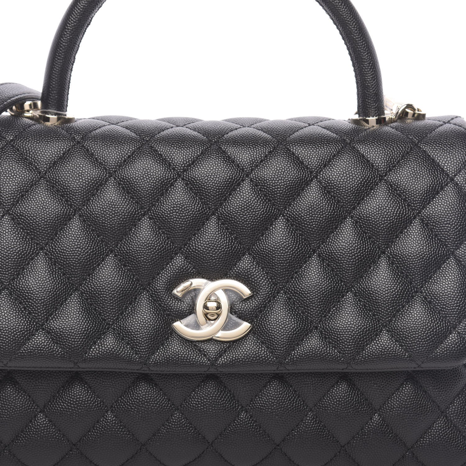 Chanel Caviar Quilted Small Coco Handle Flap Black 11 of 11