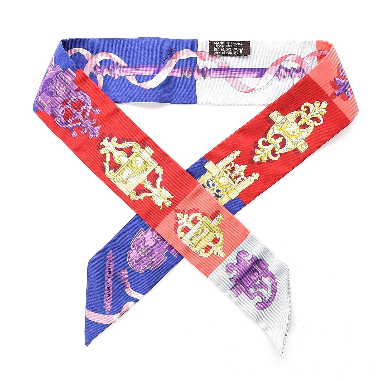 Silk Ferronnerie Twilly Mauve Rouge Ciel