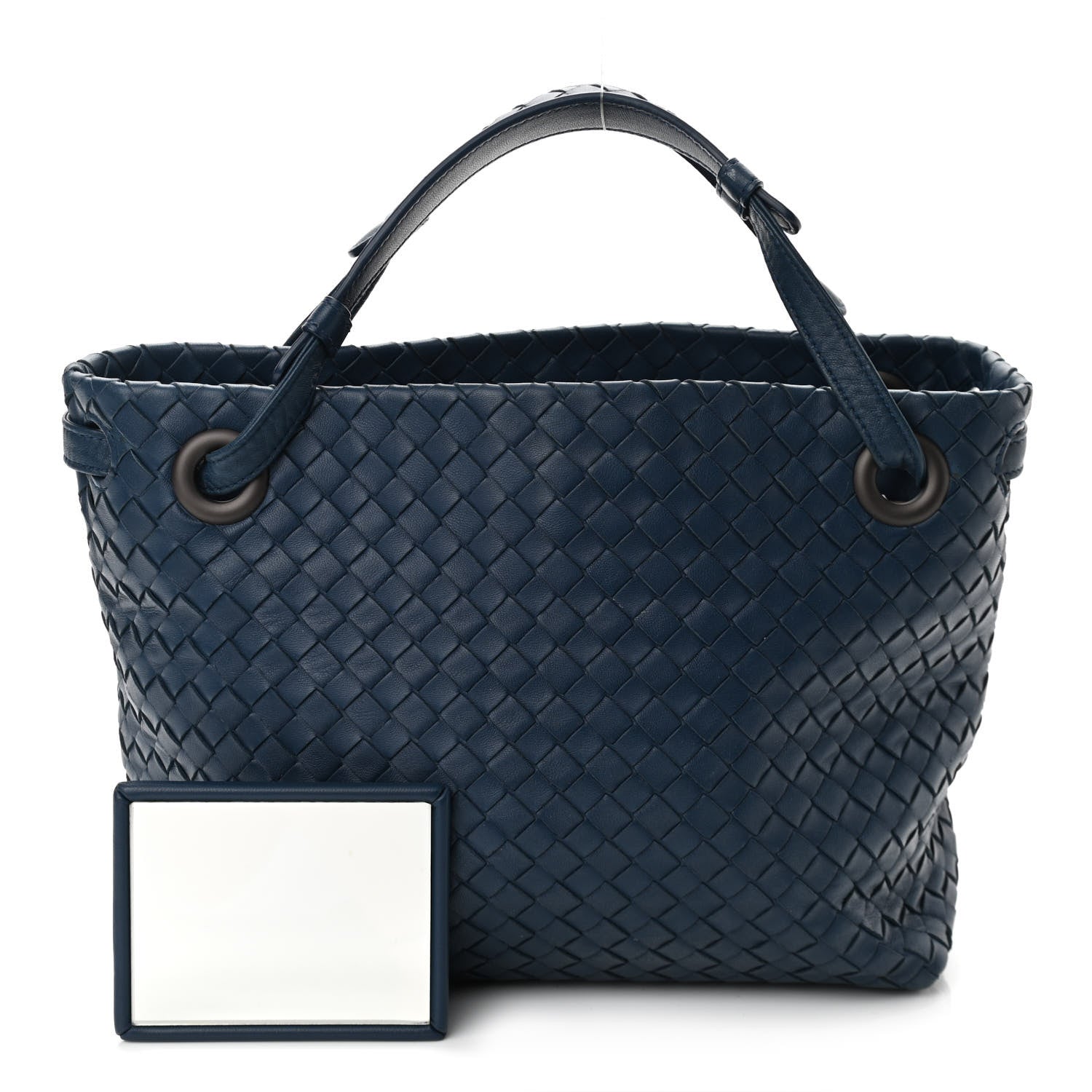 Bottega Veneta Nappa Intrecciato Small Bella Tote Navy 1 of 10