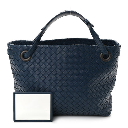 Bottega Veneta Nappa Intrecciato Small Bella Tote Navy 1 of 10