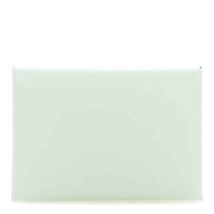 Hermes Chevre Mysore Verso Calvi Duo Card Case Vert Fizz Menthe 1 of 6
