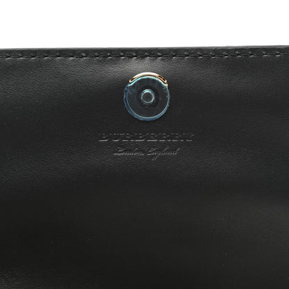 Burberry Derby Calfskin House Check Wallet On Chain Black 7 of 9