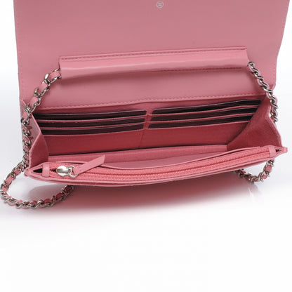 Chanel Lambskin Quilted Wallet On Chain Pink 6 of 8