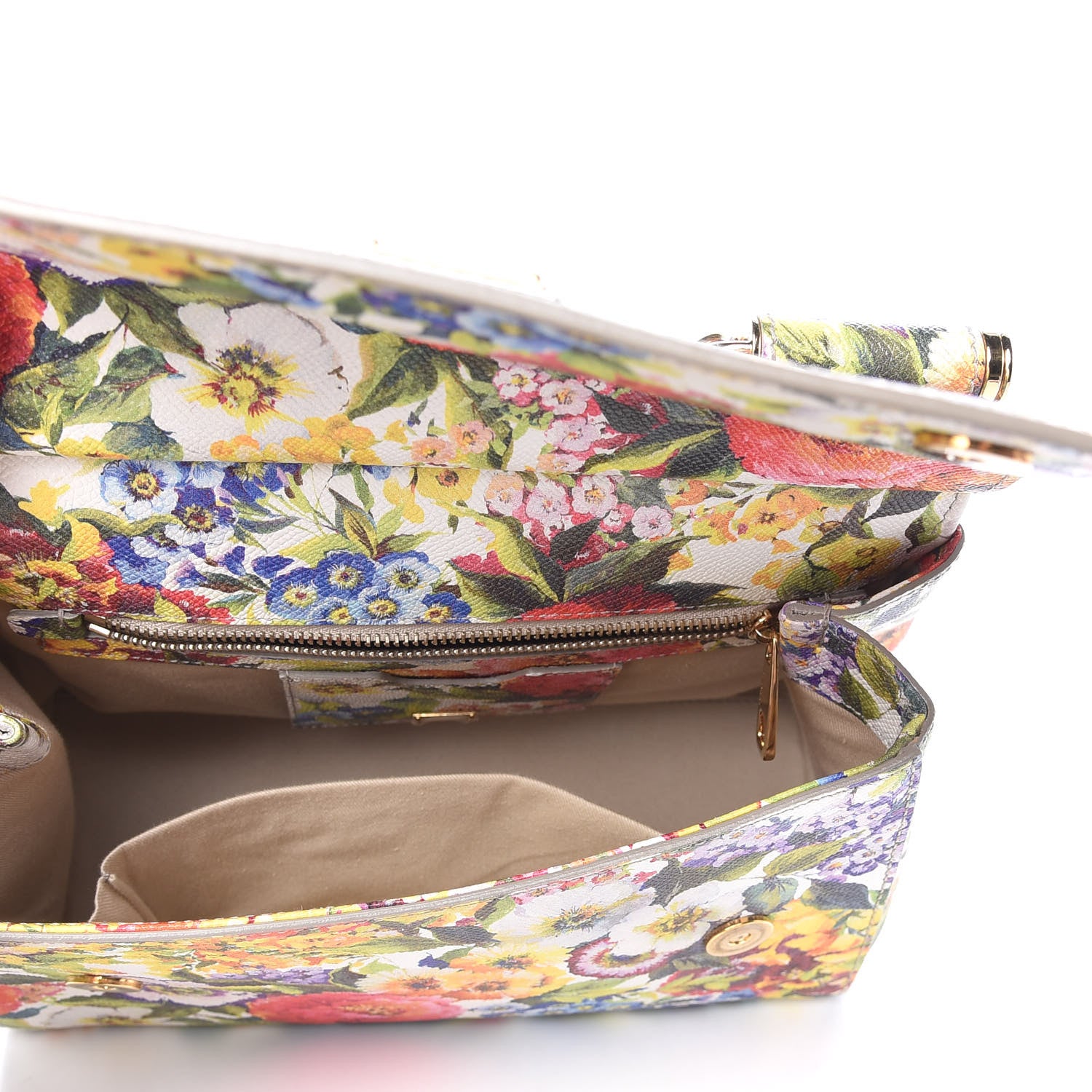 Dolce & Gabbana Dauphine Floral Print Medium Miss Sicily Satchel Multicolor 5 of 8