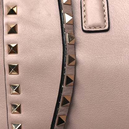 Valentino Garavani Vitello Rockstud Double Handle Tote Poudre 9 of 10