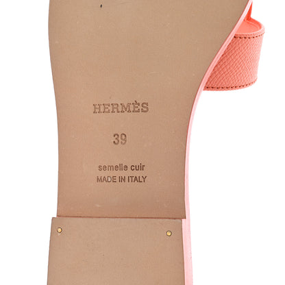 Hermes Epsom Oran Sandals 39 Orange Joey 18 of 19