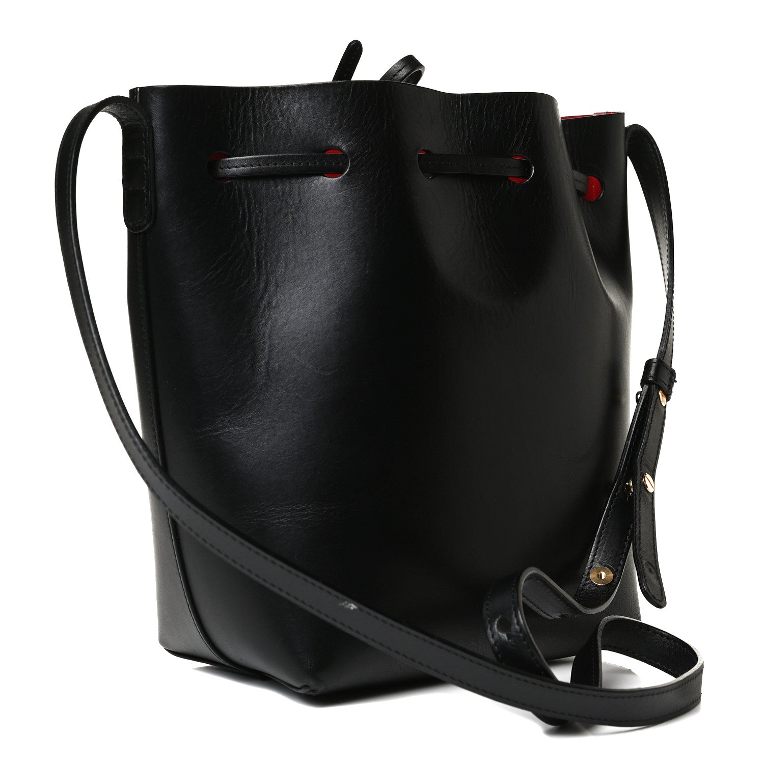 Mansur Gavriel Calfskin Mini Bucket Bag Black Flamma 3 of 13