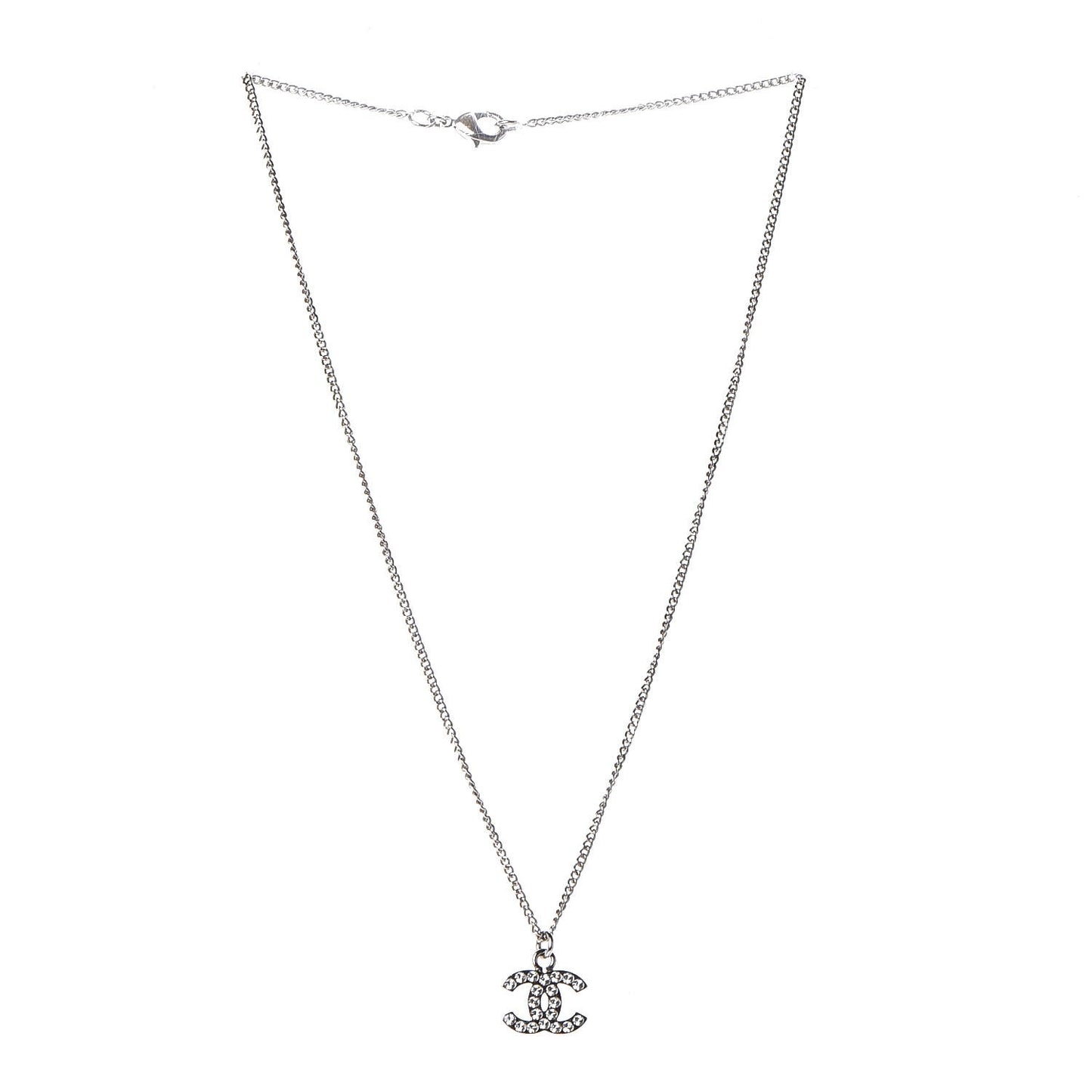 Crystal Timeless CC Necklace Silver