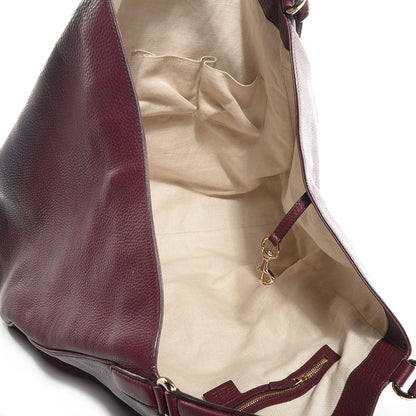 Gucci Pebbled Calfskin Large Soho Shoulder Bag Bordeaux 4 of 6