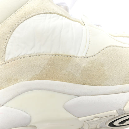 Chanel Suede Calfskin Fabric CC Sneakers 41 White 9 of 19