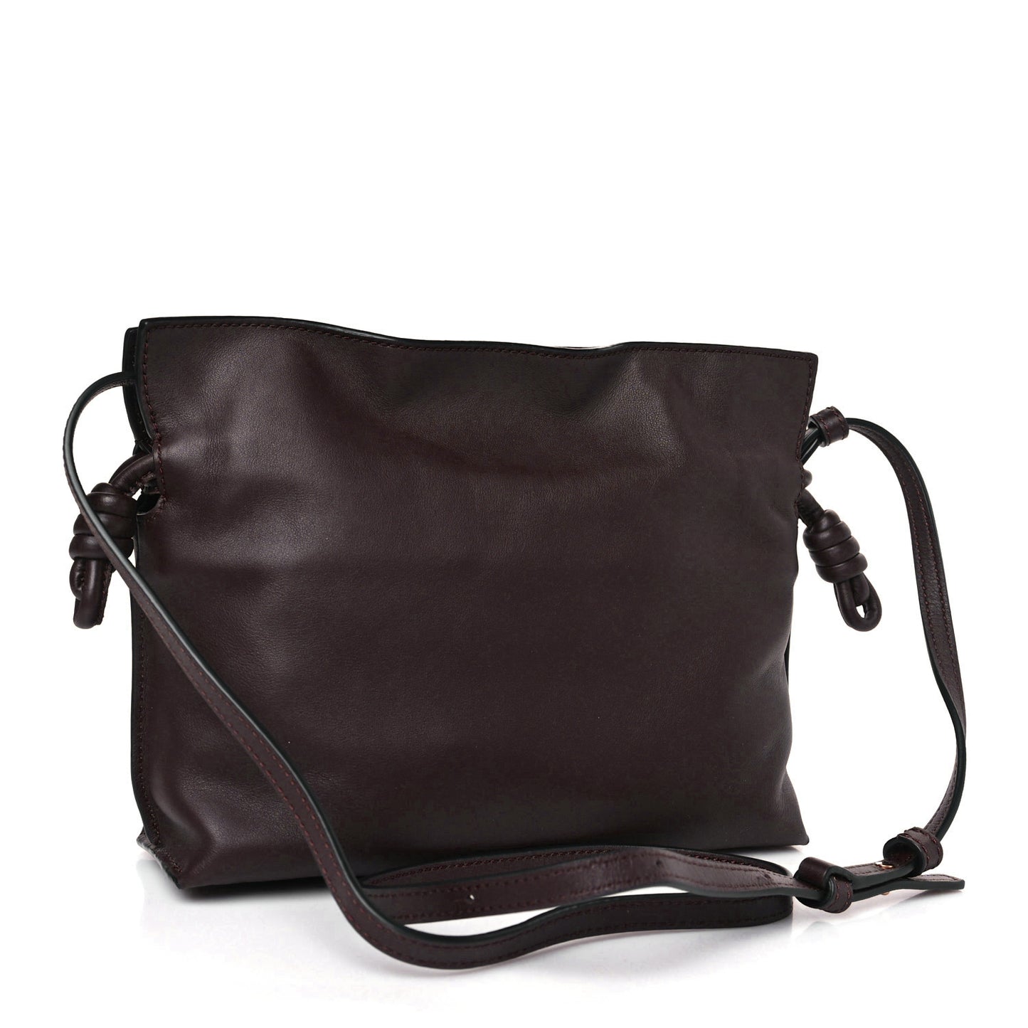 Calfskin Mini Flamenco Knot Clutch Prune