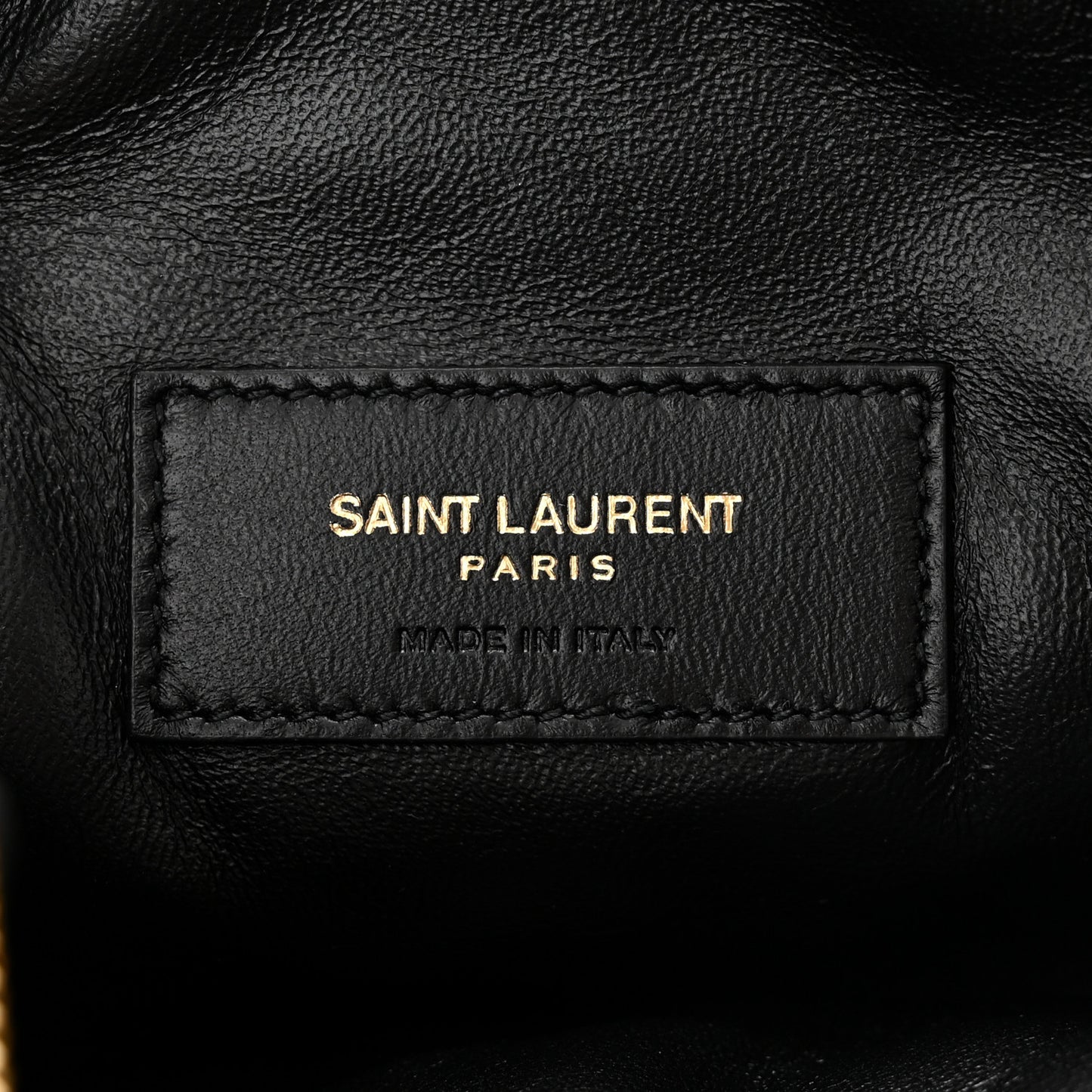Lambskin Quilted Gaby Zipped Pouch Crema Soft
