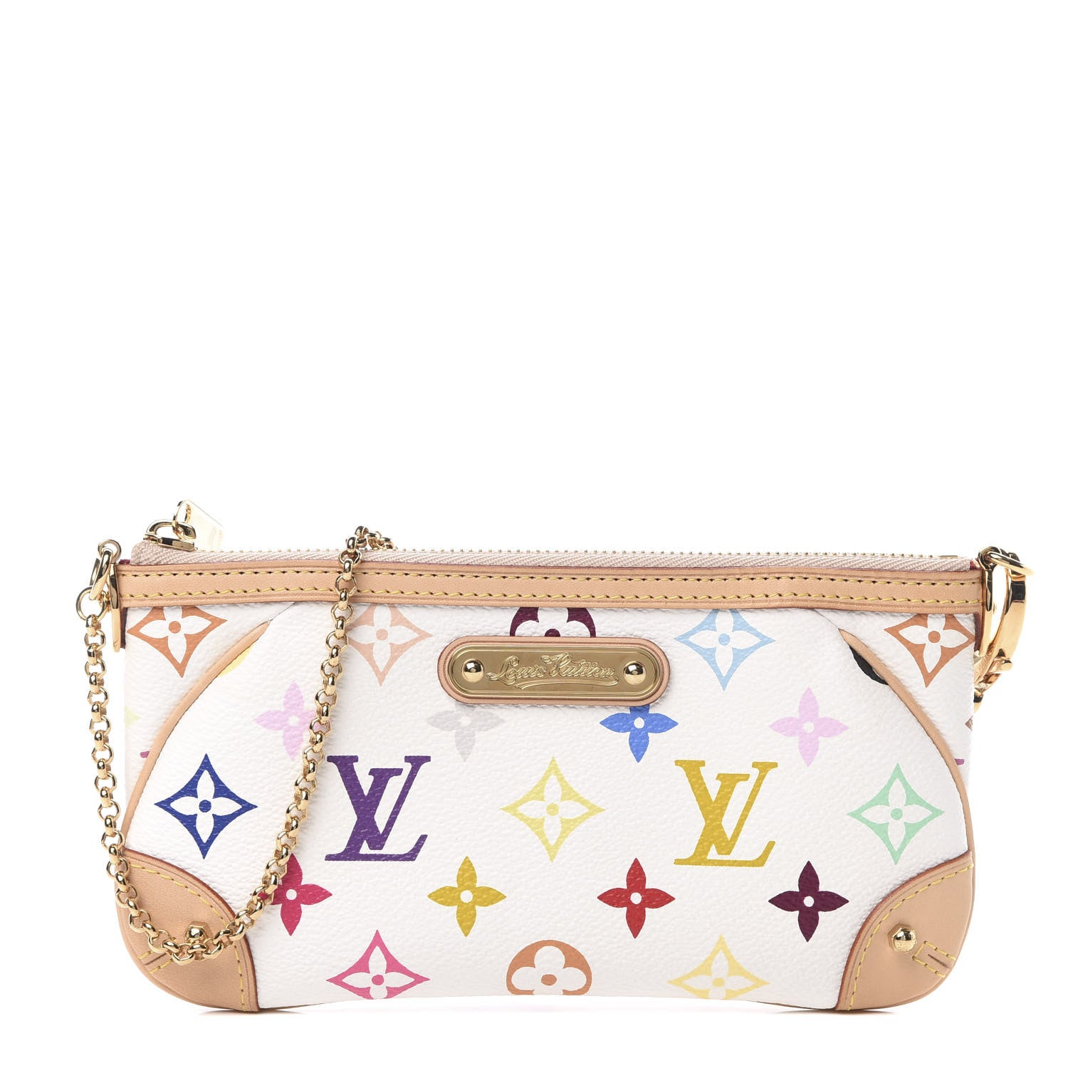 Louis Vuitton Monogram Multicolor Pochette Milla MM White 1 of 10