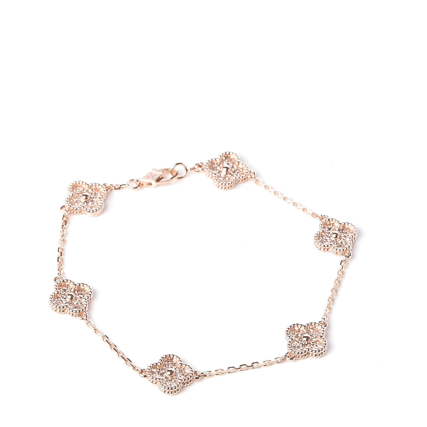 Van Cleef & Arpels 18K Rose Gold 6 Motifs Sweet Alhambra Bracelet 1 of 5