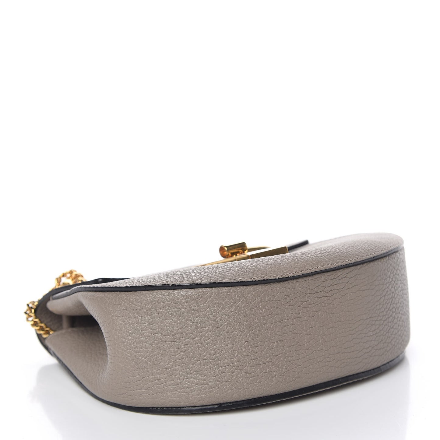 Grained Lambskin Mini Drew Shoulder Bag Motty Grey