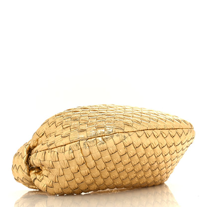 Bottega Veneta Laminated Calfskin Pressed Intreccio Mini Jodie Gold 4 of 6