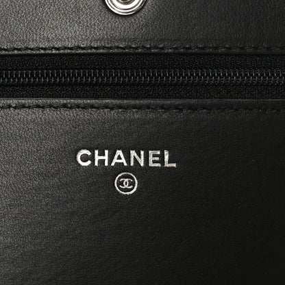 Chanel Tweed Wallet On Chain WOC Green Red Beige Black 6 of 10