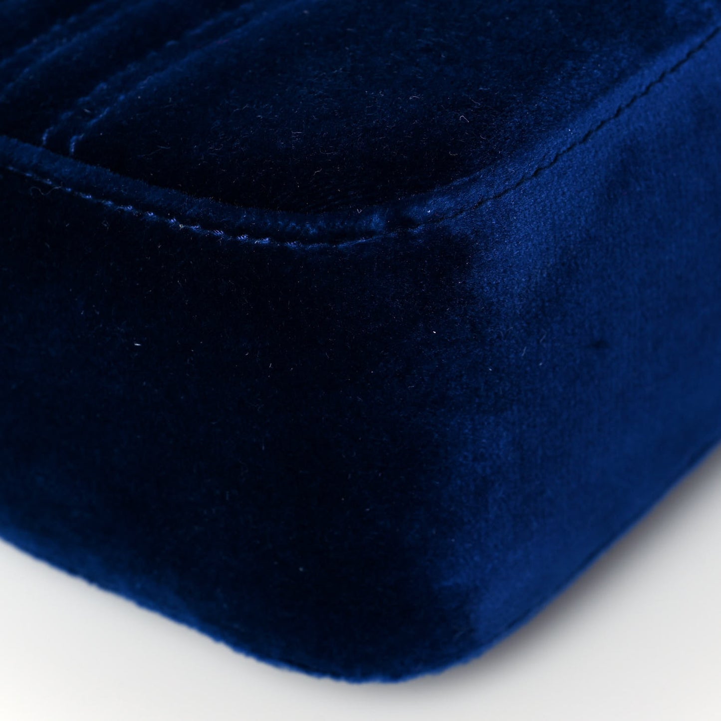 Velvet Matelasse Medium GG Marmont Shoulder Bag Cobalt Blue