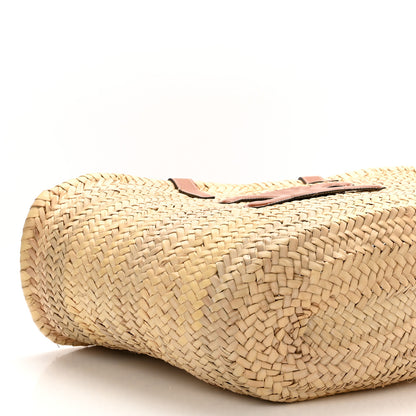Celine Raffia Calfskin Triomphe Medium Panier Tan 9 of 9