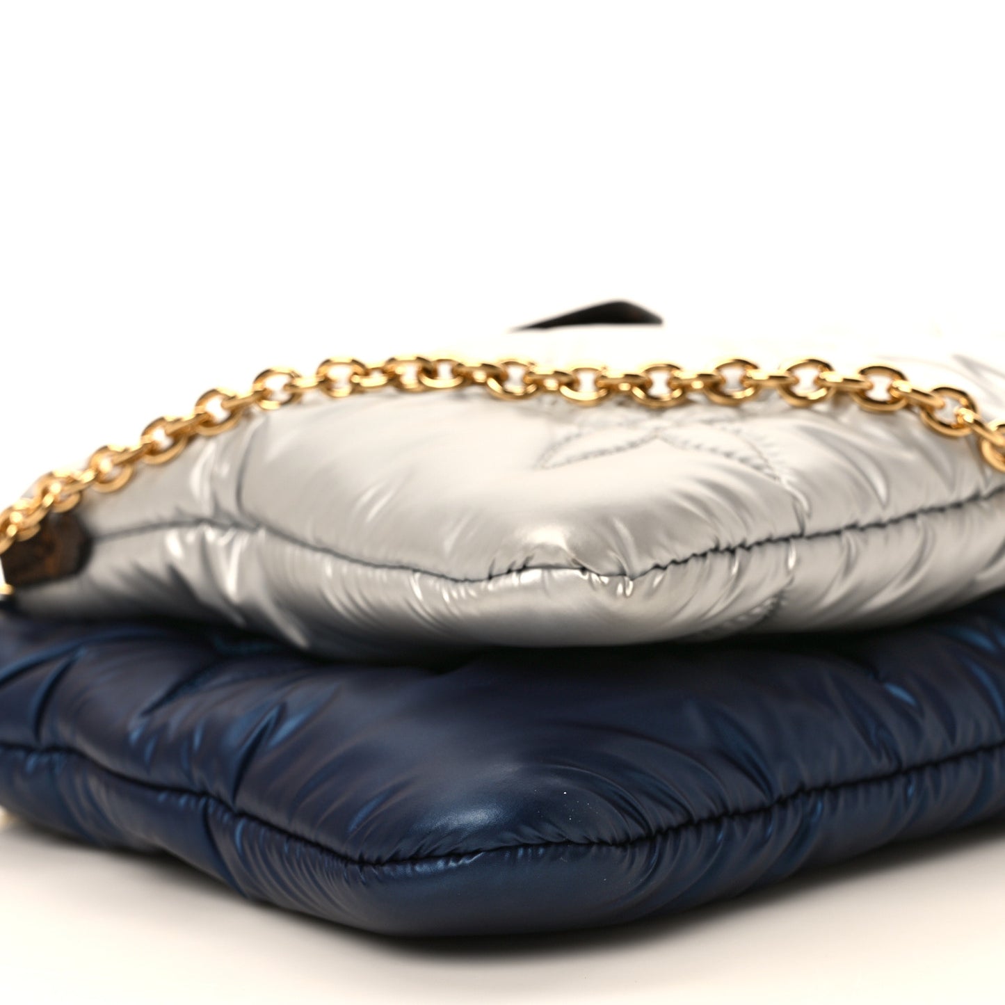 Econyl Monogram Pillow Maxi Multi Pochette Accessories Navy Silver