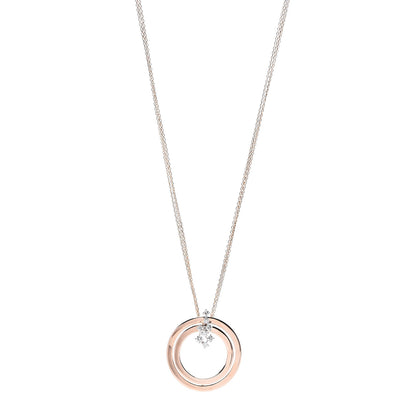 Damiani 18K Pink Gold Diamond Sophia Loren Pendant Necklace 1 of 7