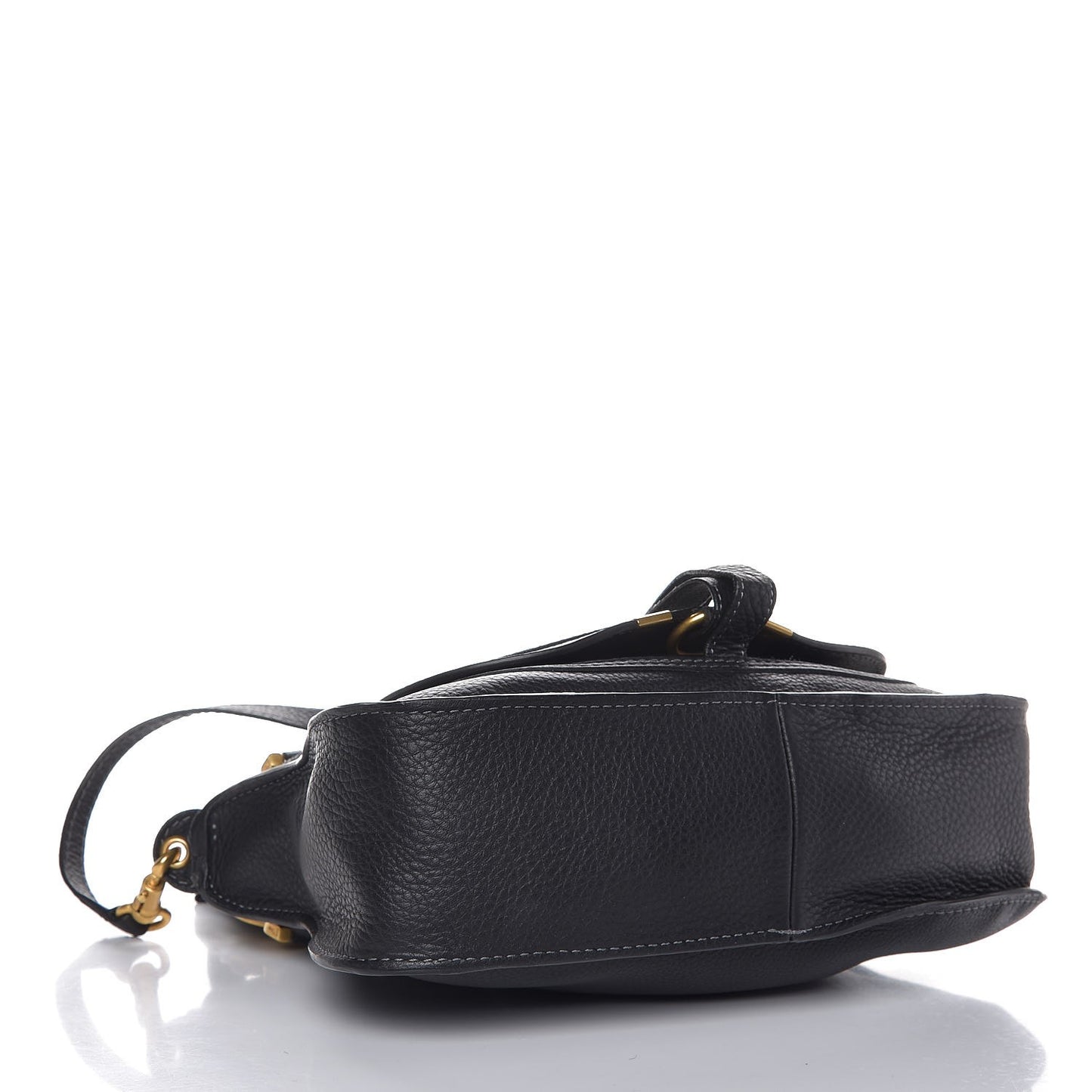 Calfskin Small Marcie Satchel Black