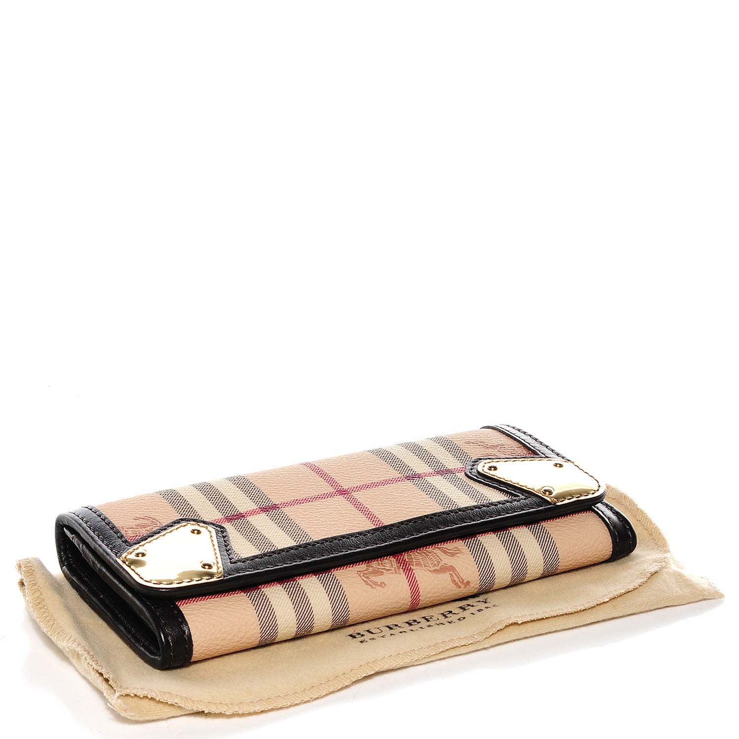Burberry Haymarket Check Prima Continental Wallet Chocolate 4 of 7