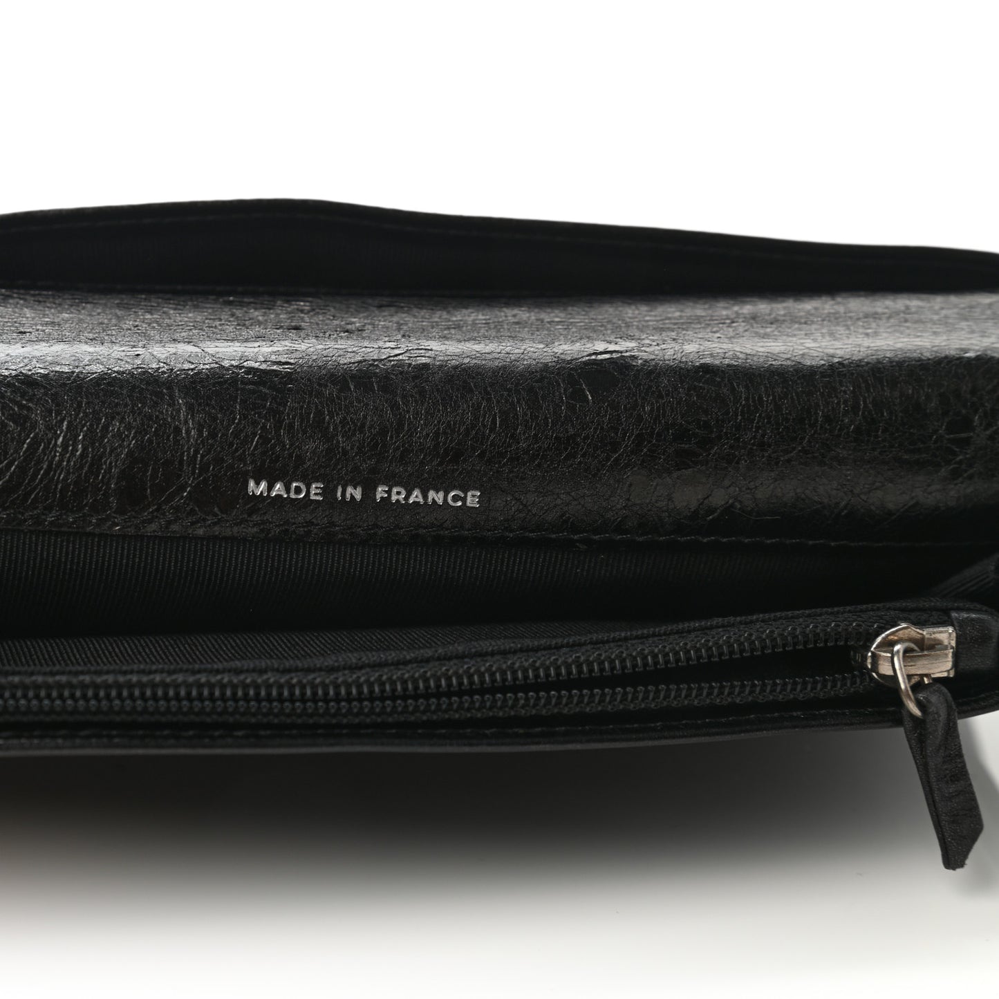 Patent Crumpled Calfskin Quilted Yen Reissue Wallet Black