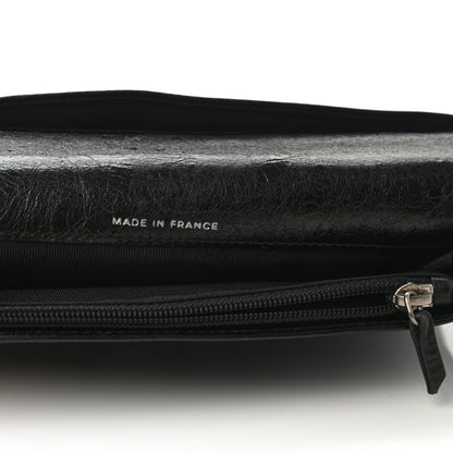Chanel Patent Crumpled Calfskin Quilted Yen Reissue Wallet Black 7 of 9