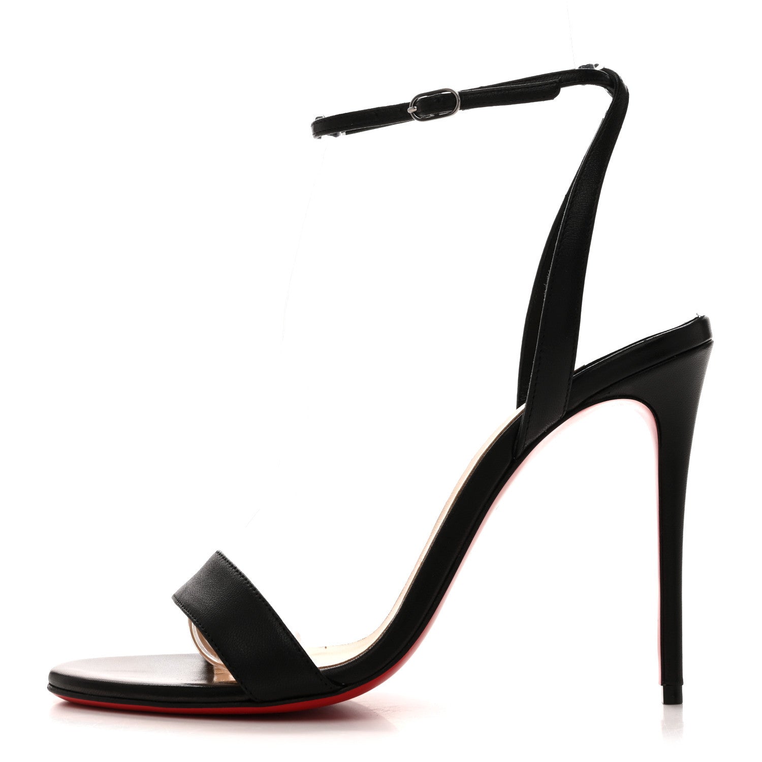 Christian Louboutin Nappa Loubi Girl 100 Sandals 38 Black 1 of 9