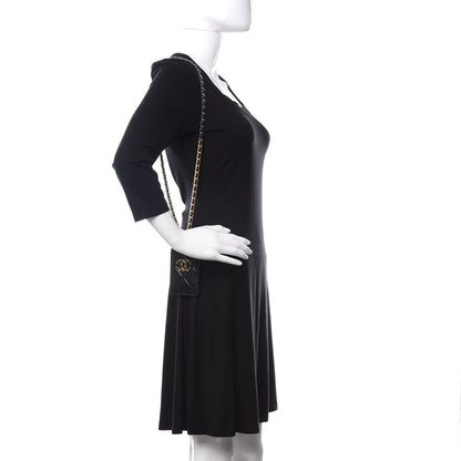 Chanel Goatskin Quilted 19 Card Holder On Chain Black 2 of 8