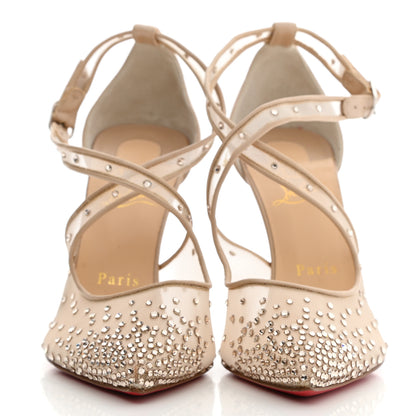 Christian Louboutin Crystal Strass Maria 100 Pumps 37.5 Nude 2 of 8