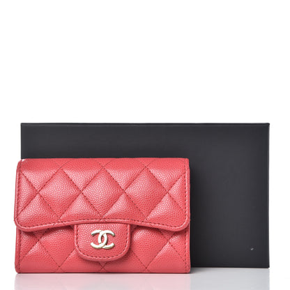 Chanel Caviar Quilted Card Holder Dark Pink 11 of 11