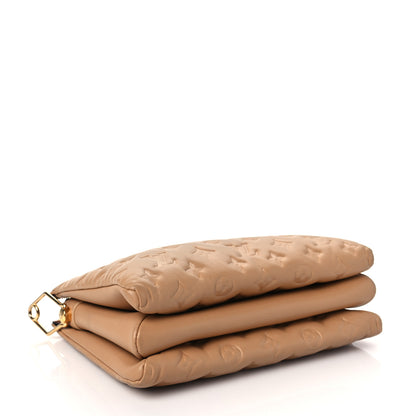 Louis Vuitton Lambskin Embossed Monogram Coussin PM Camel 4 of 6