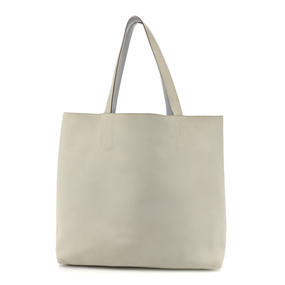 Hermes Veau Sikkim Taurillon Clemence Double Sens 36 Reversible Tote Bleu Pale Gris Perle 3 of 24