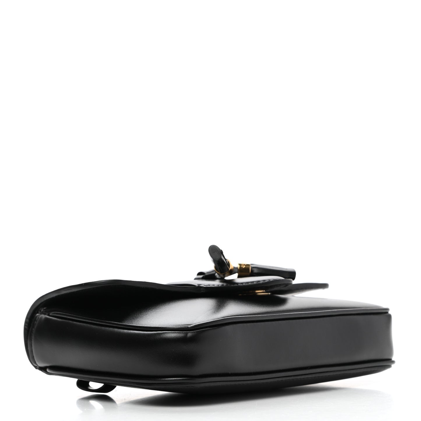 Smooth Calfskin Tassel Belt Bag Black