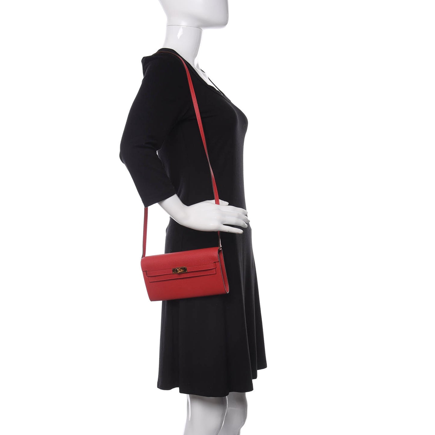 Epsom Kelly Wallet To Go Rouge Casaque