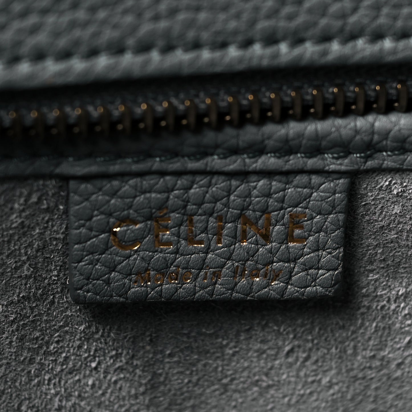 Drummed Calfskin Nano Luggage Kohl