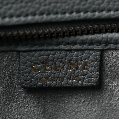 Celine Drummed Calfskin Nano Luggage Kohl 6 of 12