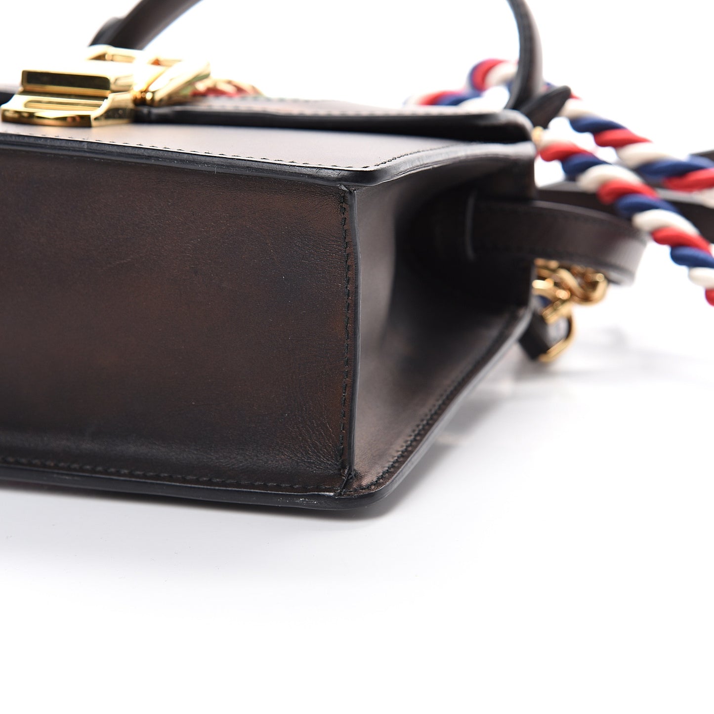 Calfskin Mini Sylvie Top Handle Bag Brown