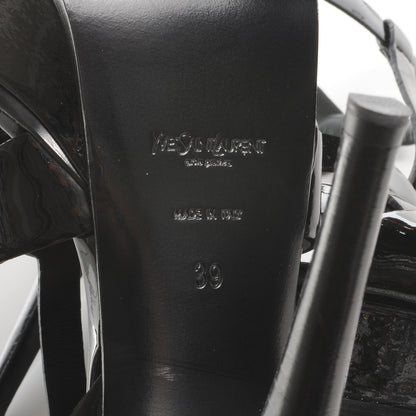 Saint Laurent Patent Tribute 105 Platform Sandals 39 Black 5 of 6