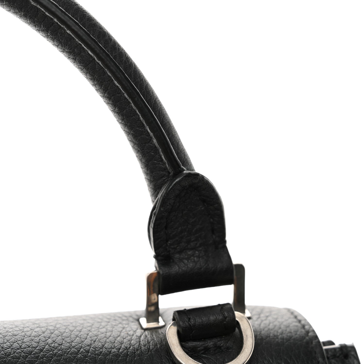 Celine Drummed Calfskin Suede Small Trapeze Black 10 of 11