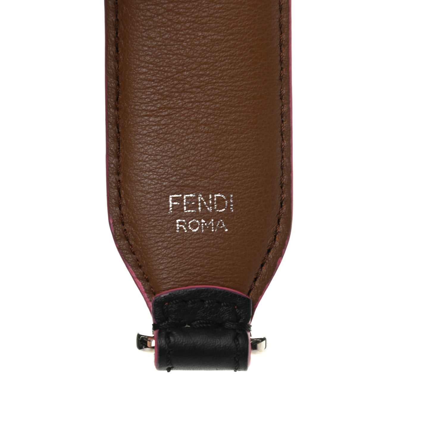 Vitello Dolce Plexiglass Bi-Color Studded Strap You Black Brownie Multicolor