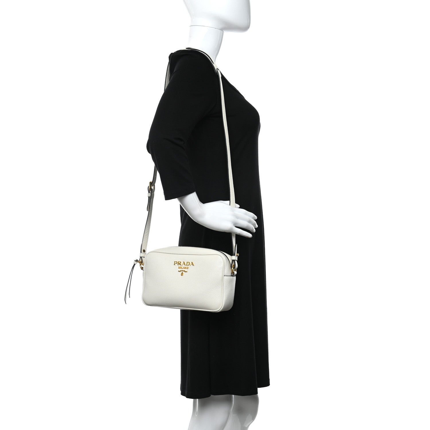 Prada Vitello Phenix Camera Bag Bianco 2 of 9