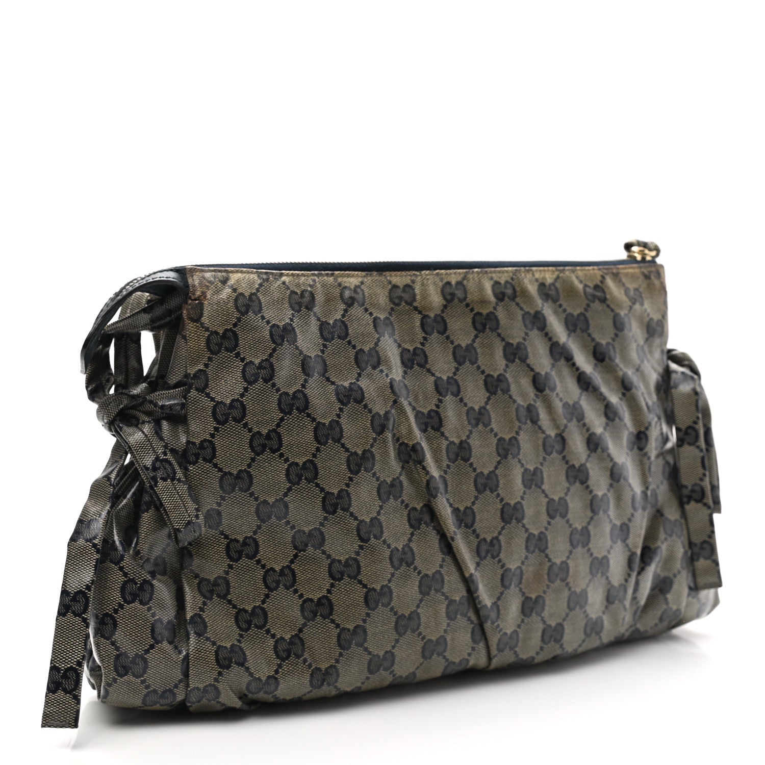 Gucci Crystal Monogram Large Hysteria Clutch Blue 3 of 7