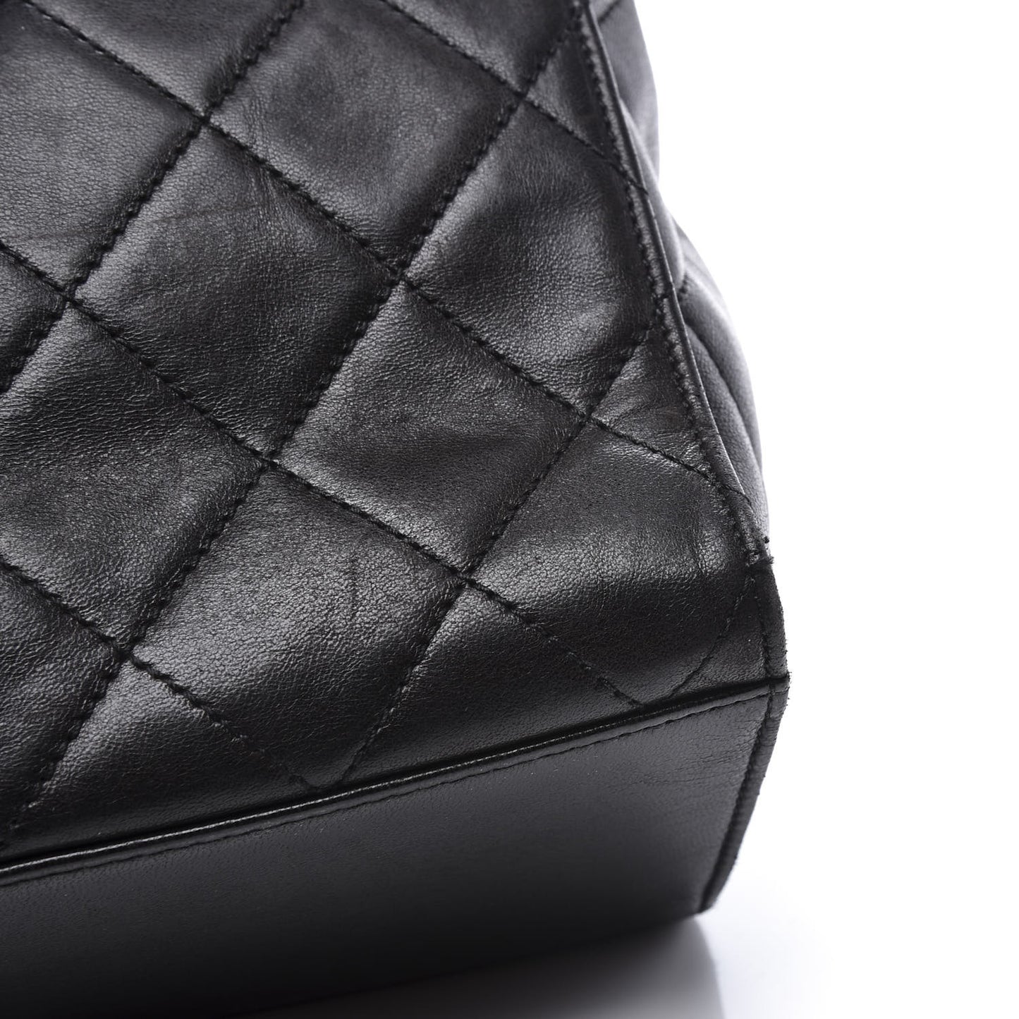 Lambskin Quilted CC Shoulder Bag Black