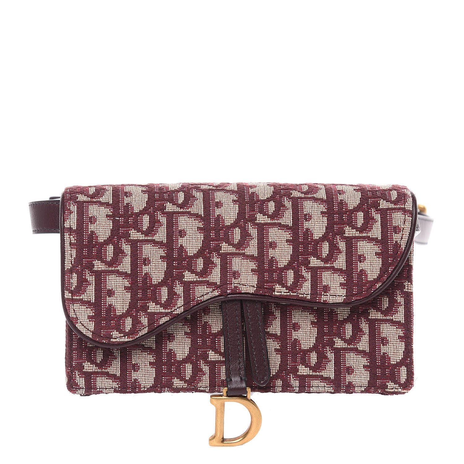 Christian Dior Oblique Saddle Belt Bag Bordeaux 1 of 11