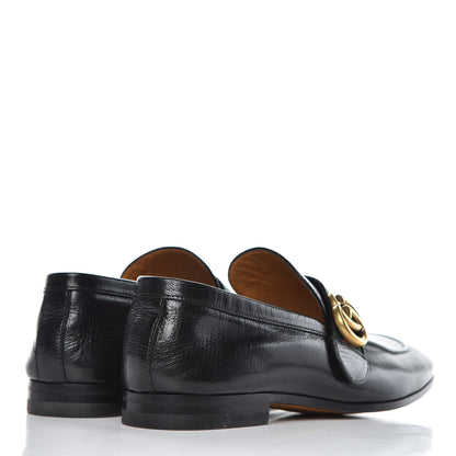 Gucci Goatskin Web Mens GG Loafers 6 Black 4 of 9