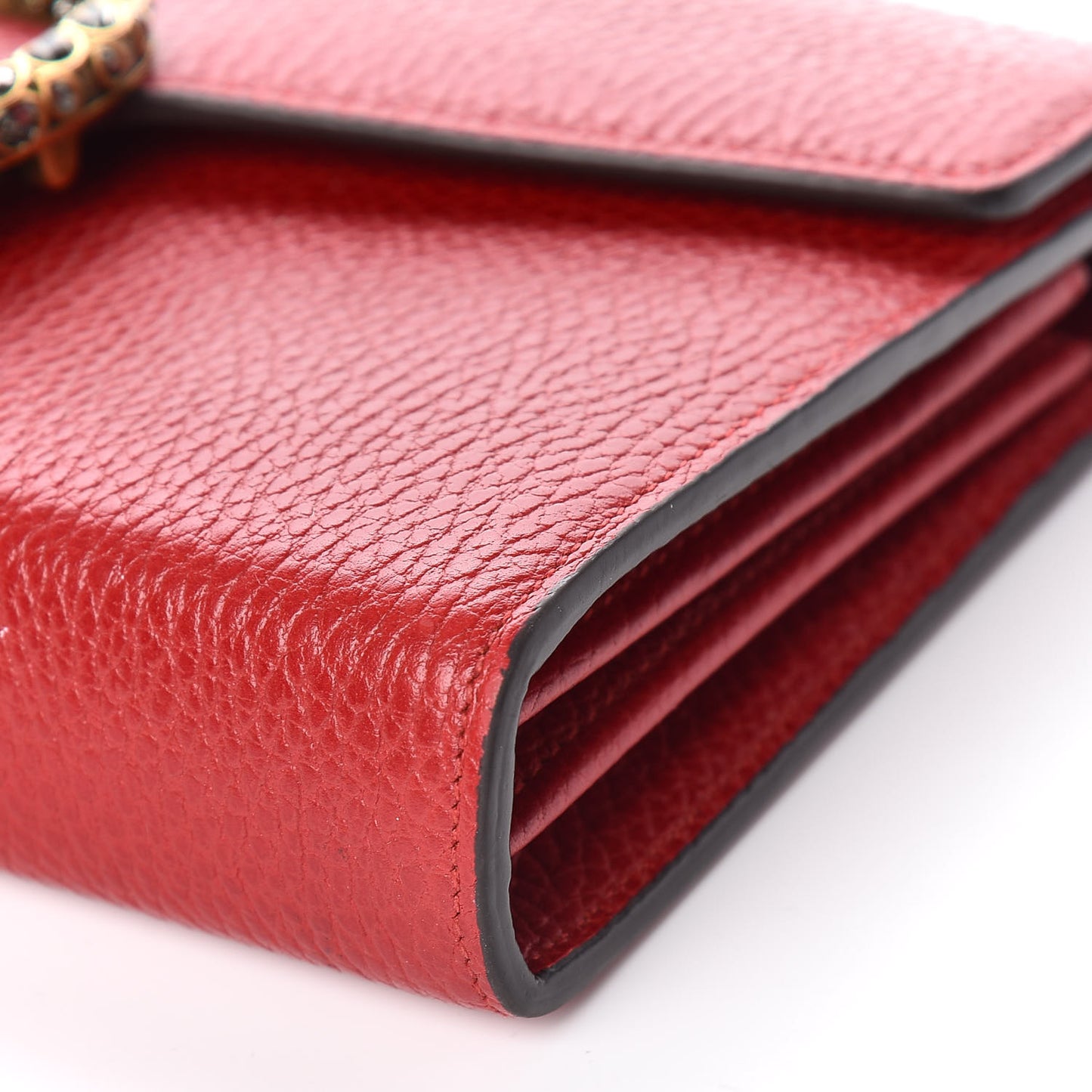 Calfskin Mini Dionysus Chain Wallet Hibiscus Red
