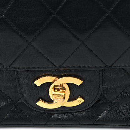 Chanel Lambskin Quilted Medium Double Flap Black 9 of 9